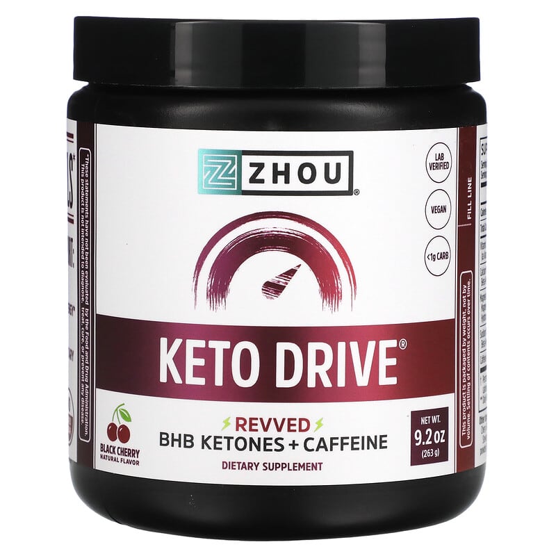 Zhou Nutrition Keto Drive Revved Black Cherry 9.2 oz (263 g) 1 Zhou Nutrition Keto Drive Revved Black Cherry 9.2 oz (263 g) 859805006195