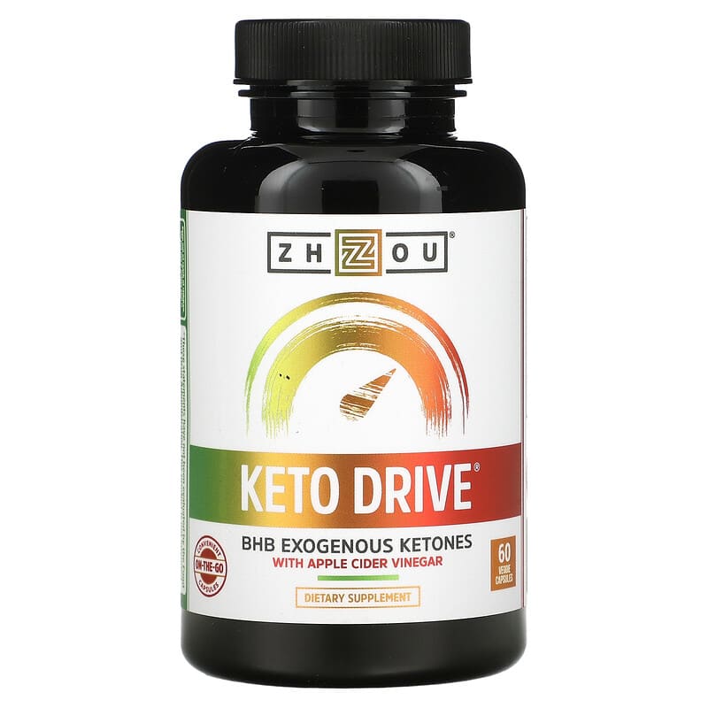 Zhou Nutrition Keto Drive With Apple Cider Vinegar 60 Veggie Capsules 1 Zhou Nutrition Keto Drive With Apple Cider Vinegar 60 Veggie Capsules 669191385916