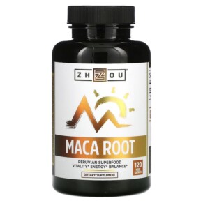 Zhou Nutrition Maca Root 120 Veggie Capsules 669191797481