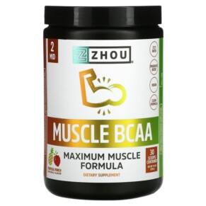 Zhou Nutrition Muscle BCAA Maximum Muscle Formula Tropical Punch 11.6 oz (330 g) 669191503631