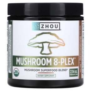 Zhou Nutrition Mushroom 8-Plex Powder 2.14 oz (60 g) 669191172332