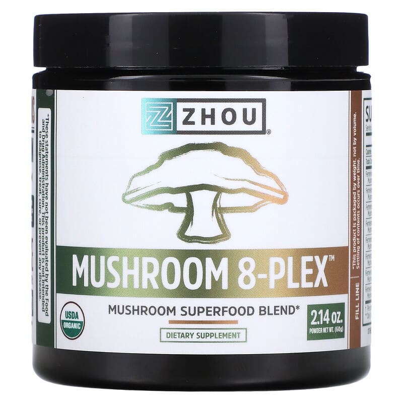 Zhou Nutrition Mushroom 8-Plex Powder 2.14 oz (60 g) 1 Zhou Nutrition Mushroom 8-Plex Powder 2.14 oz (60 g) 669191172332