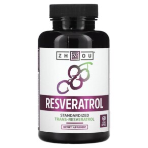 Zhou Nutrition Resveratrol 60 Veggie Capsules 859805006294