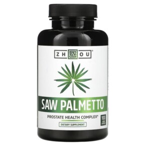Zhou Nutrition Saw Palmetto 100 Veggie Capsules 859805006300