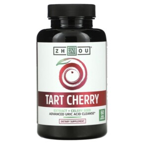 Zhou Nutrition Tart Cherry Extract + Celery Seed 60 Veggie Capsules 859805006348