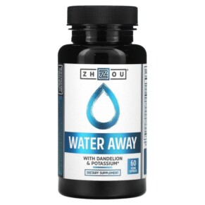 Zhou Nutrition Water Away with Dandelion & Potassium 60 Veggie Capsules 859805006379