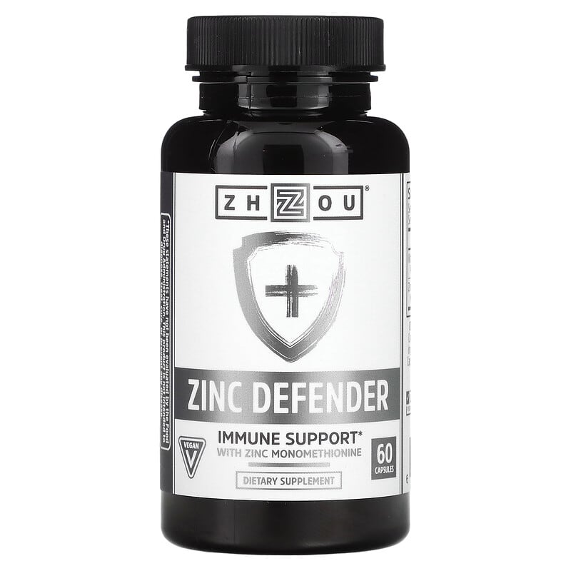Zhou Nutrition Zinc Defender 60 Capsules 1 Zhou Nutrition Zinc Defender 60 Capsules 669191640619